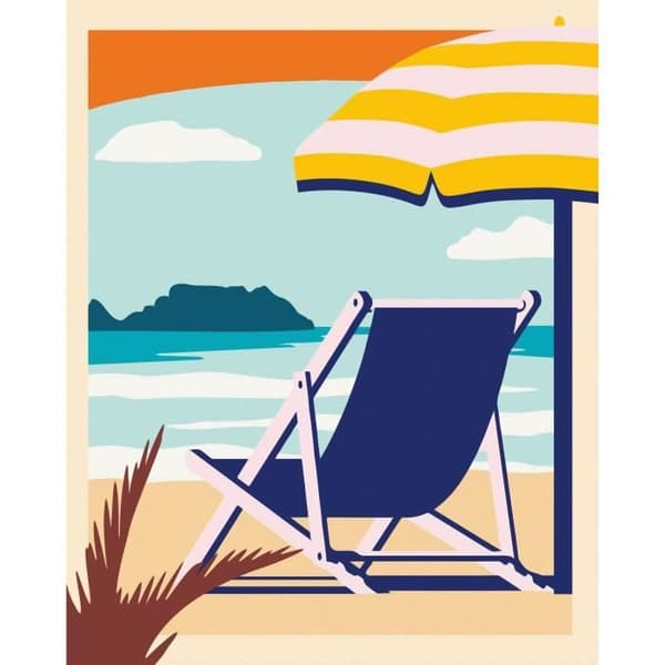 CreArt 24x30 cm Relax at the Beach, Vuxen, Måla efter siffror, 23897, Ravensburger