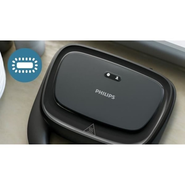 Smörgåsmaskin - PHILIPS - HD2331/90 - 750 W - Triangulära tallrikar - Svart