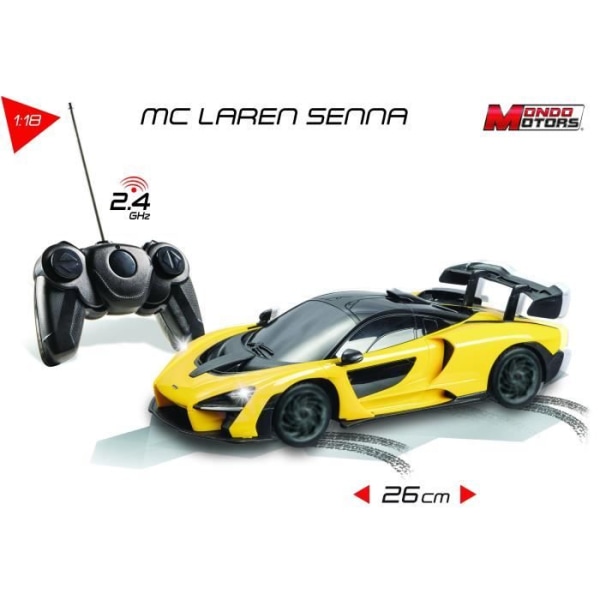 Radiostyrt fordon - Mondo Motors - Ljuseffekter - McLaren Senna - Bil - skala 1:18