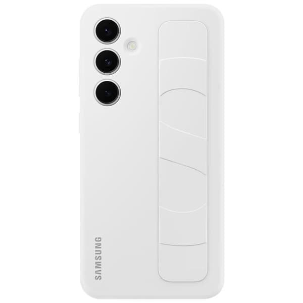 Galaxy S25+ Skal med Rem och Stativ Vitt