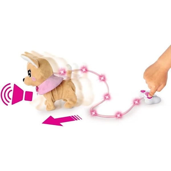 Chi Chi Love Loomy Chihuahua plyschleksak - 20 cm - Trådstyrd plyschleksak - Batterier ingår