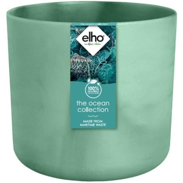 ELHO The Ocean Collection Rund blomkruka 22 - Grön - Ø 22 x H 20 cm - inredning - 100% återvunnen