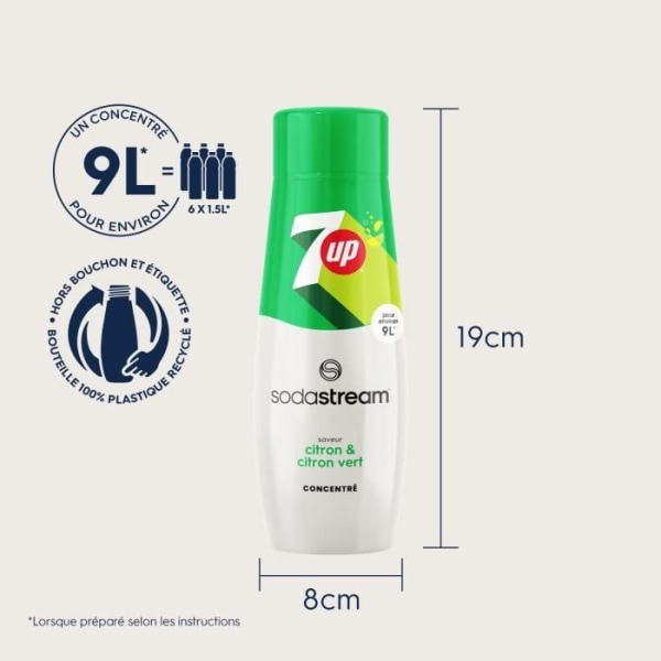 SODASTREAM Concentrate 7UP 440ml Sats om 6