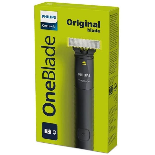 Elektrisk rakapparat - PHILIPS - OneBlade - Blad för två riktningar - Kammar ingår - 30 minuters batteritid