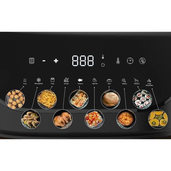 Dietfritös - LITT BALANS - Crousty light XL - 7 L - 1600 W - 10 program - Svart