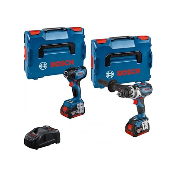 Combi-Kit 2 Verktyg 18V - Sladdlös borrmaskin GSR 18V-110C + Sladdlös slagnyckel GDR 18V-210C + 2 batterier GBA 18V 5,0Ah +