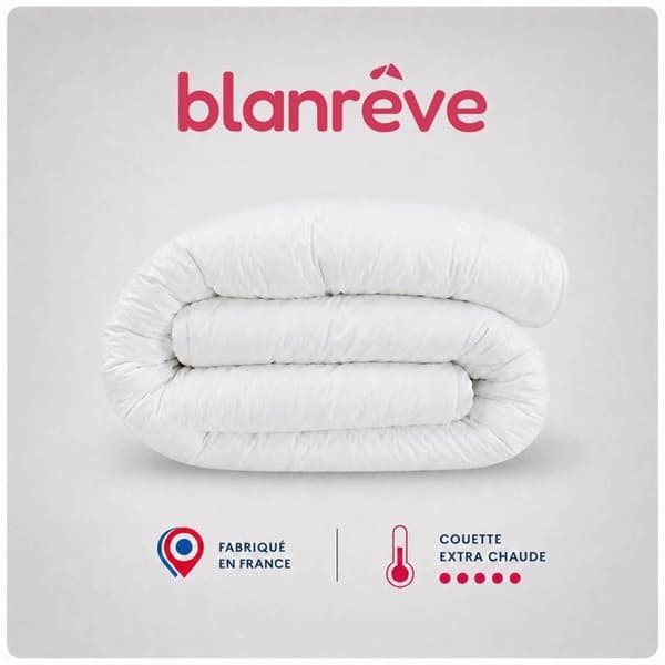 BLANREVE Extra varm mikrofiberduvet - 200 x 200 cm - Vit