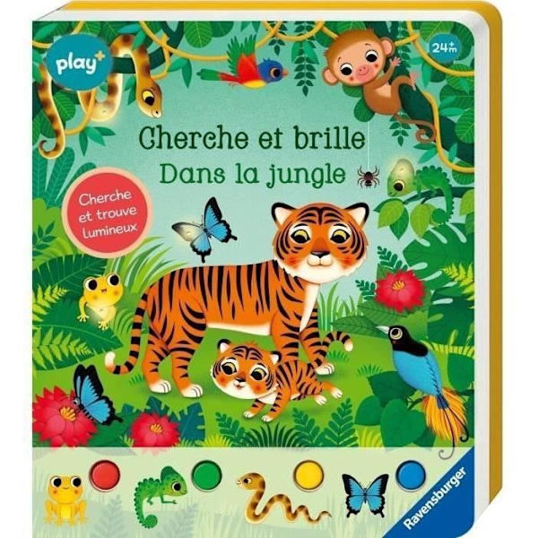 Ravensburger play+, Seek and shine - In the jungle, Book, Early years, baby