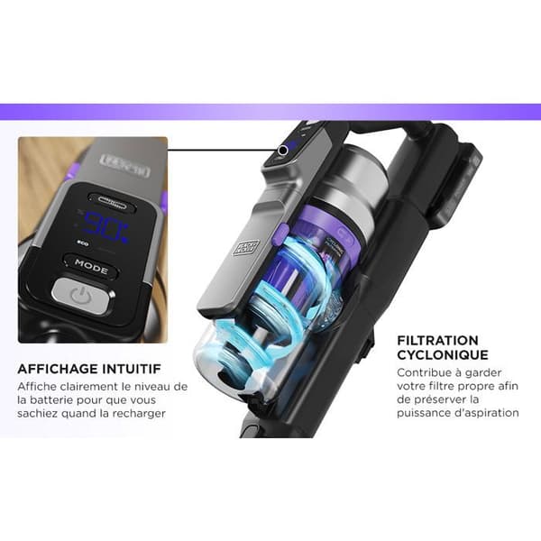 BLACK+DECKER Premier PowerSeries ledningsfri stavstøvsuger BSV520BRP-QW - 18V 2.0 Ah - Multifunktionel - Kæledyrsvenlig