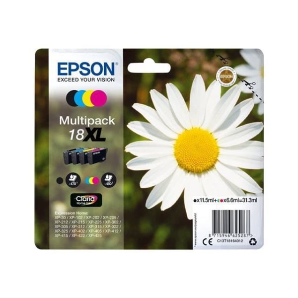 EPSON Multipack T1806 - Daisy - Svart, Cyan, Magenta, Gul