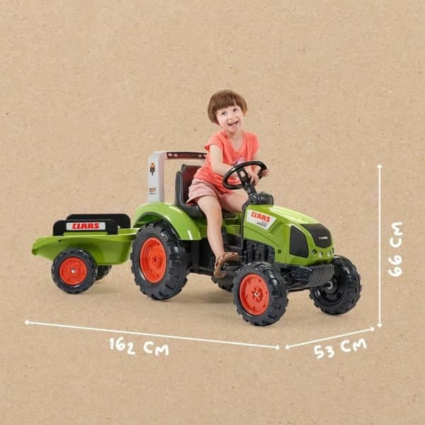 FALK CLAAS Arion 430 pedaltraktor med släp - 1040AB