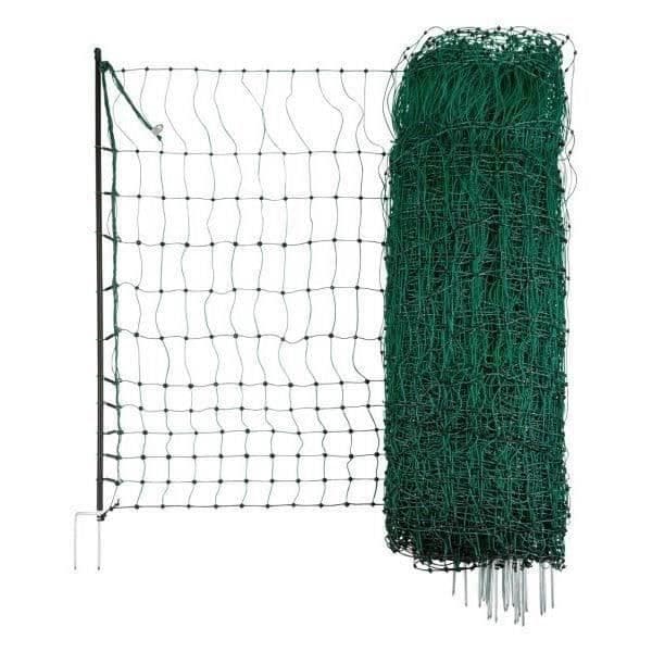 KERBL Nät för kycklingar 25 m - 106 cm - dubbelspetsat - grönt - ej elektriskt