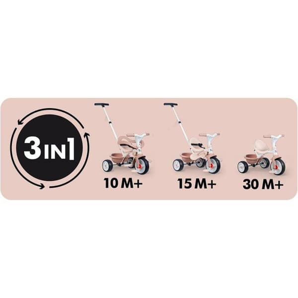 SMOBY - Be move confort - Be Move Confort Beige Trehjuling
