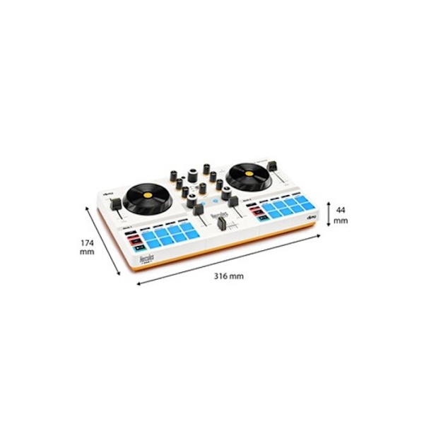 HERCULES DJ CONTROL MIX ULTRA - Bluetooth DJ-kontroller för smartphone (iOS och Android) - Trådlös