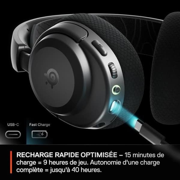 Trådlöst spelheadset - STEELSERIES - Arctis Nova 3XW - 40 timmars batteritid - 2,4 GHz-anslutning - Xbox-kompatibel