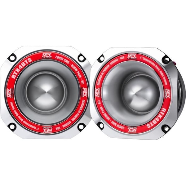 MTX AUDIO - MTX högeffektiv tweeter RTX4BTs - Ø10cm - 45mm spole - 200W RMS - 800W - Peak 8O 103.0dB/2V/1m säljs styckvis