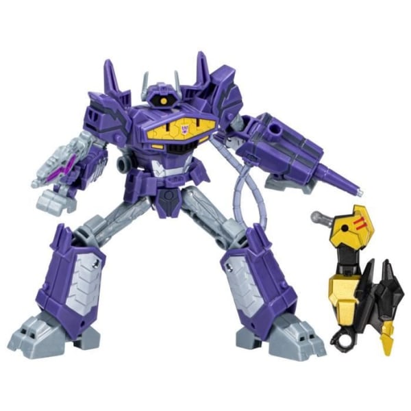 Transformers EarthSpark, Shockwave Class Deluxe 12,5 cm actionfigur, robotleksak för barn från 6 år och uppåt