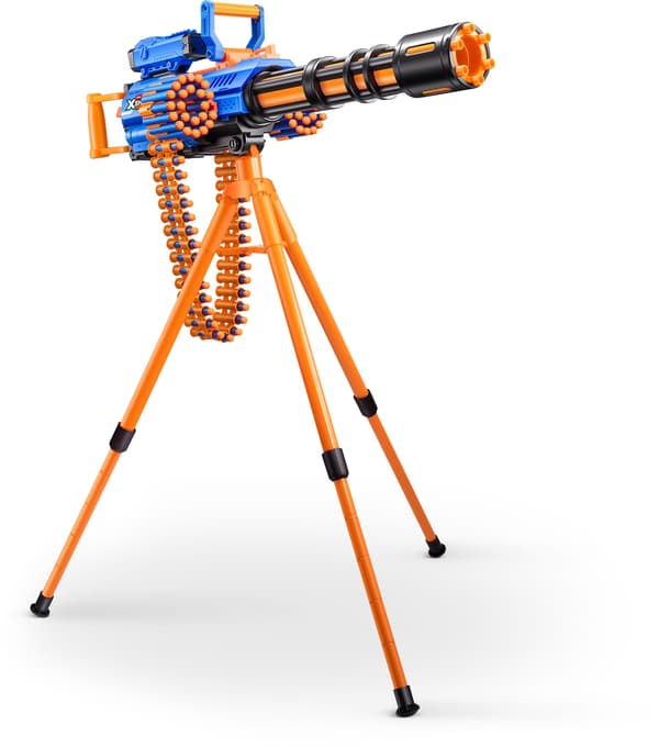 Motoriserad Blaster - ZURU - X-SHOT Rage Fire - 40 pilar - Stativ ingår - Räckvidd 27 m
