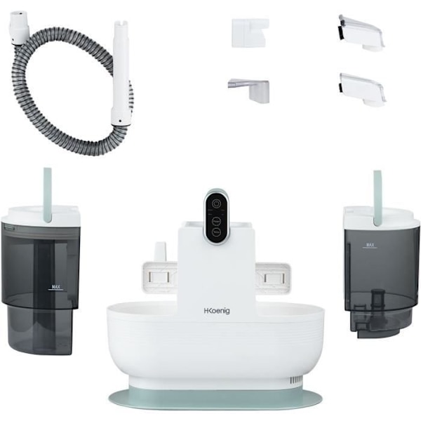 Varmvatten textilrengöring - HKoeNIG TWT88 - 1600 ml - 290 ml/min - 1200 W - Vit
