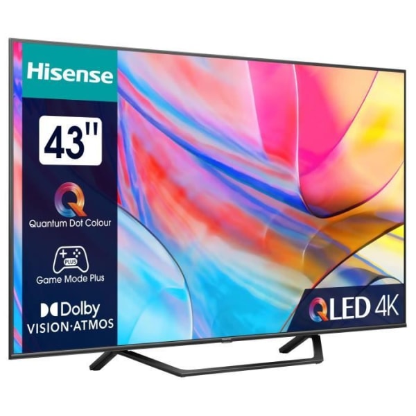 TV - HISENSE - QLED 4K - 43A7KQ - 43 (109 cm) - 3840X2160 Ultra HD - SMART TV - 3 x HDMI 2.0