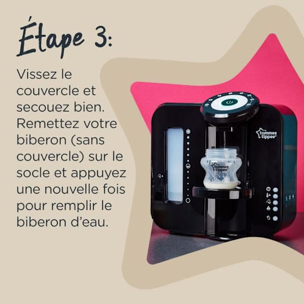 TOMMEE TIPPEE Perfect Prep - flaskvarmare - ny hot shot-funktion - svart