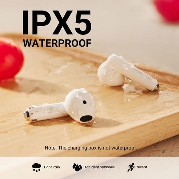 Trådlösa hörlurar - UGREEN - Modell H5 - Semi-In-Ear Bluetooth - Vita