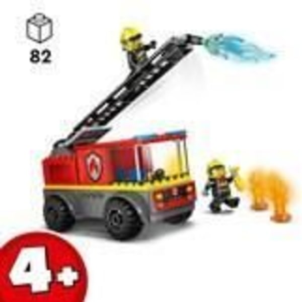 LEGO City 60463 Brandbil med stege - Byggsats - Barn från 4 år och uppåt