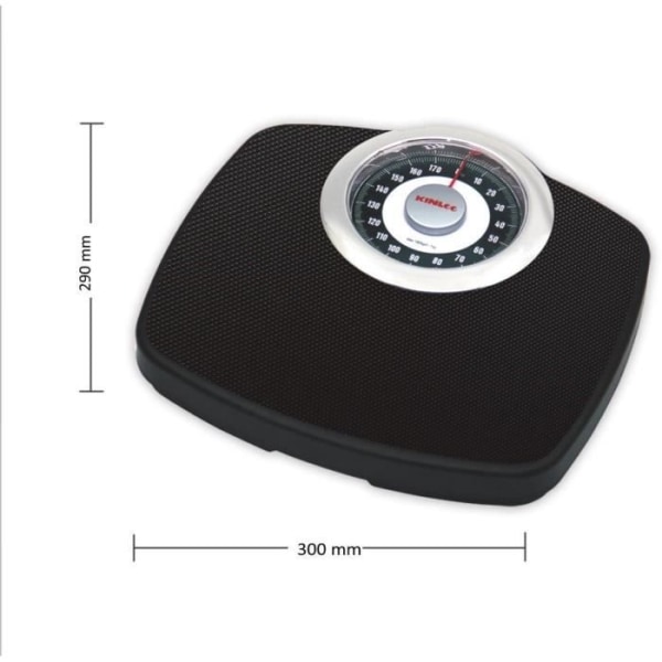 Little Mechanical Pester-Person Balance 8400 komfort 180, 180 kg / 1 kg, stor skärm, kompakt, svart &amp; krom