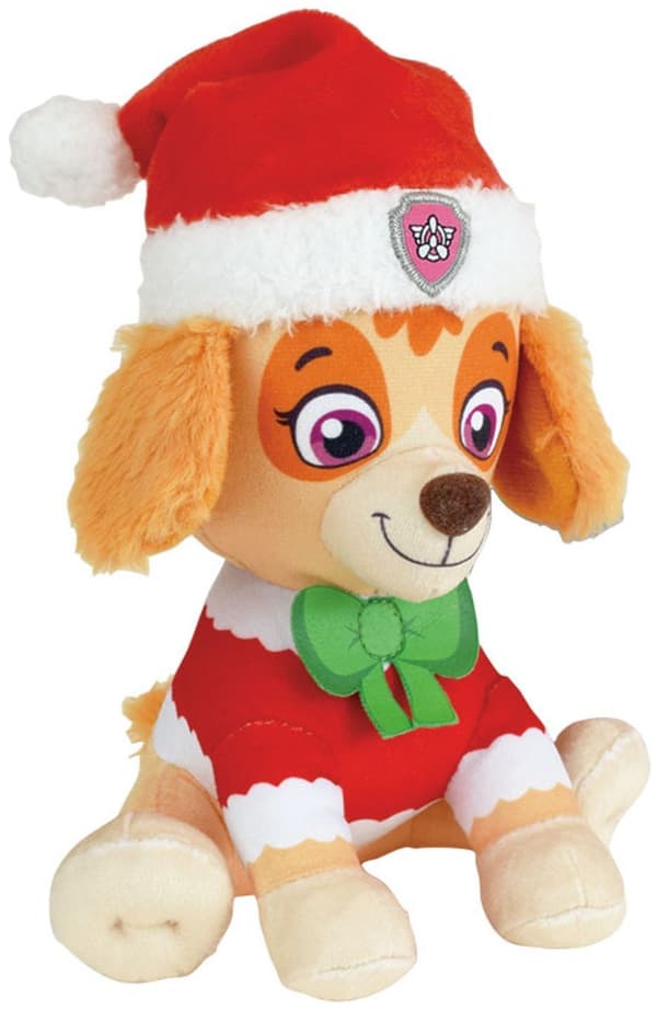 Set med 3 mjukisdjur - Paw Patrol - Chase, Stella och Marcus - +/- 17 cm - Julversion