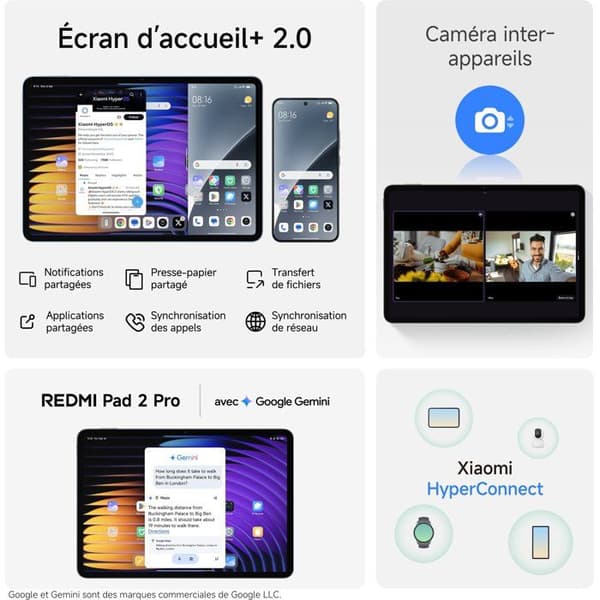 XIAOMI - Pack Redmi Pad 2 Pro + Tangentbord - 12.1 - 6 / 128 GB - Grå