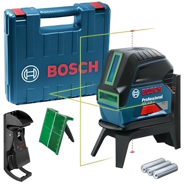 BOSCH PROFESSIONAL Kombinerad lasernivå GCL 2-15 G-uppsättning Svart, Blå