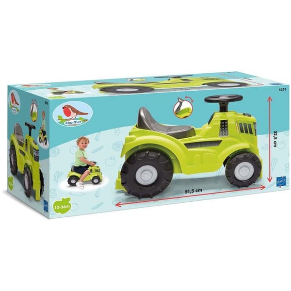 ECOIFFIER Garden 4351 - Åktraktor 51,5 cm - 12-36 månader - Ditt barns framtida bästa vän