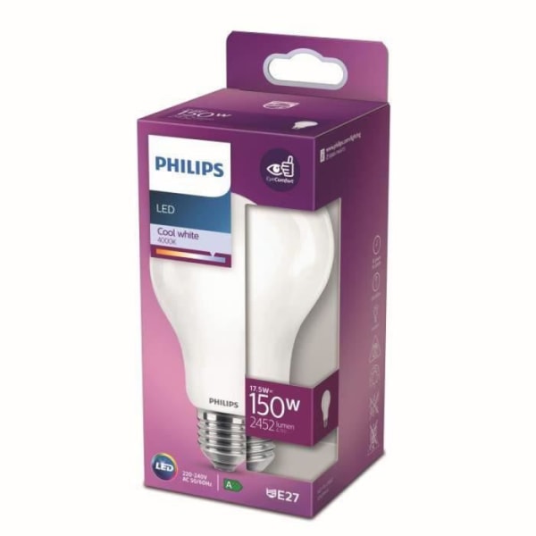 Philips LED-lampa Motsvarande 150W E27 Kallvit Ej dimbar, glas