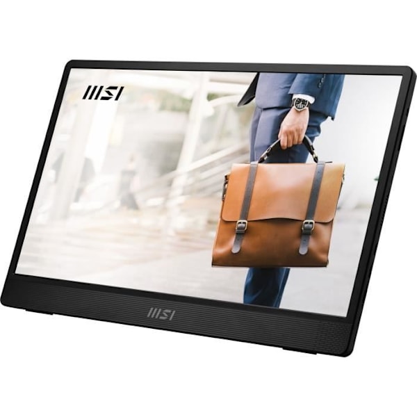 PC Gamer-skärm - MSI - MP161 E2 - 15.6 - IPS-panel - FHD - 1 ms - 60 Hz - USB-C x2 + Mini HDMI - Stativfäste