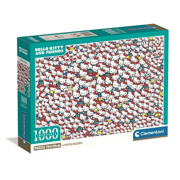 CLEMENTONI - 1000 bitars pussel - Impossible Hello Kitty - 37119
