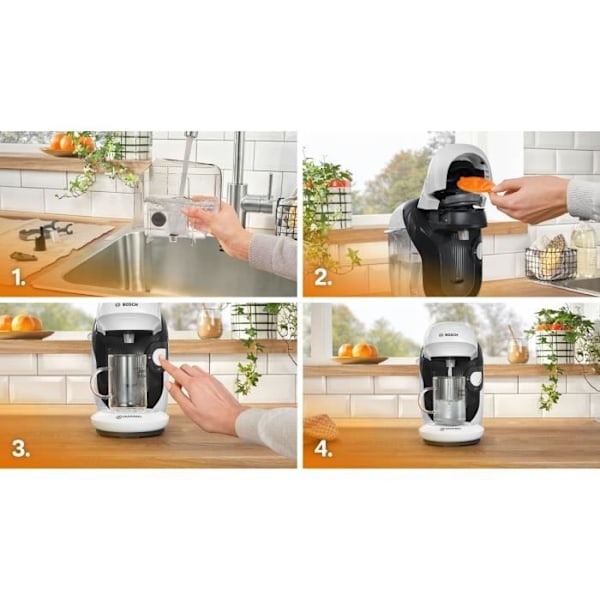 Multidrink kaffemaskin - BOSCH - TASSIMO - T11 Style vit - 1400 W