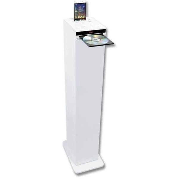 INOVALLEY HP32-CD Bluetooth-ljudsystem med CD-spelare, FM-radio, USB 2.0, microSD och AUX-in (vit) Vit 104 x 25 x 21 cm