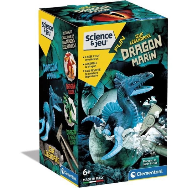 Clementoni - Sciences and Play - Legendary Egg - Marin Dragon