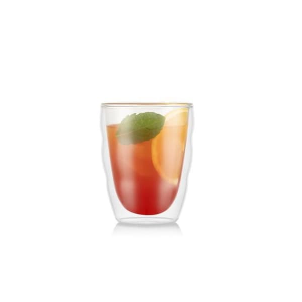 Set med 6 termosglas - BODUM - Pilatus - Dubbelväggig - 0,25 l - Transparent
