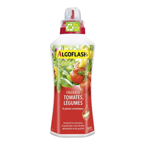 Tomat och vegetabiliska gödningsmedel - ALGOFLASH NATURASOL - 750 ml