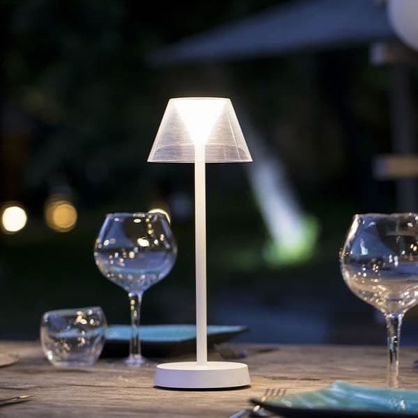 Sladdlös bordslampa - LUMISKY - BEVERLY WHITE - H34 cm - varmvit LED