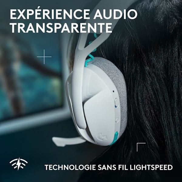 Gamingheadset - Trådlöst - Logitech G - G321 Lightspeed - Vit