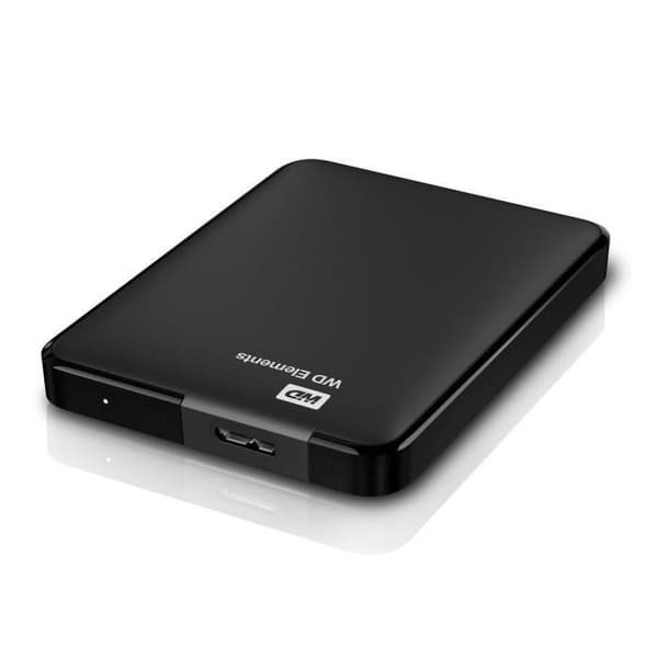 Western Digital Elements Portable 4TB extern hårddisk 2,5 tum USB 3.2 Gen 1 (svart) för snabba dataöverföringar Svart