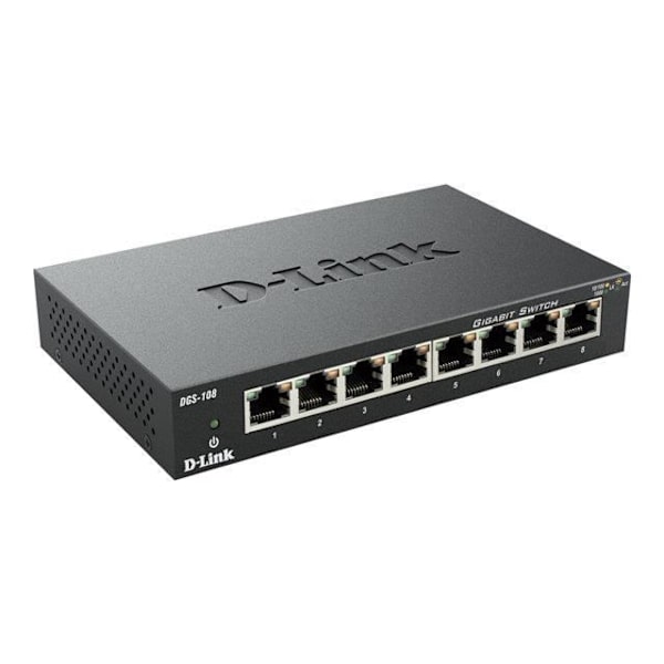 D-Link Switch 8 gigabit DGS108-portar