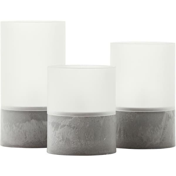 Lot 3 BRILLIANT LEARNING LED-bordslampor - 2500K - Plast och glas - Grå och matt vit