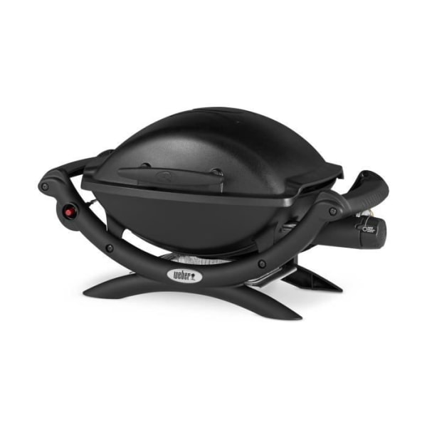 Weber Q1000 Gas Barbecue With Stand - Steel Grid 455x39 CM - Pipe and Regulator tillhandahålls - Black