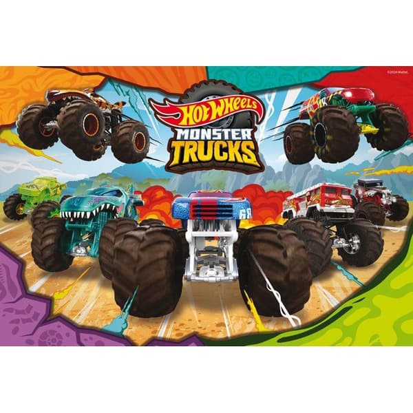 MaxiFloor Pussel - Hot Wheels - LISCIANIGIOCHI - 2 x 60 bitar - Från 4 år
