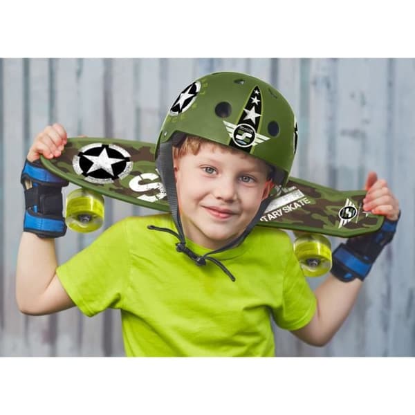 STAMP Skateboard 24 x 7 med Skids Control militärt handtag