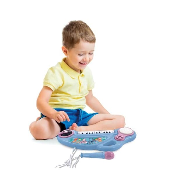 Stitch elektroniskt piano för barn med ljuseffekter