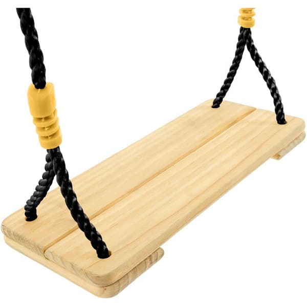 Gunga - TP TOYS - Trä, svart rep - H 190-250 cm